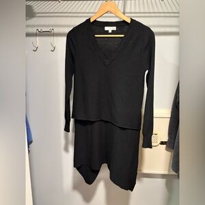 Derek Lam Collective Black Wool Blend Asymmetrical Tunic Sweater Women’s Medium